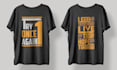 do minimalist typography and graphic t shirt design