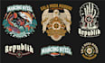 create retro vintage design and illustration for clothing