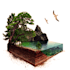 create fantasy dnd background, landscape and environment art