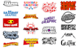 logo design excellent parody, anime, movie, brand, sticker