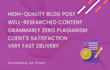 write SEO blog post or bulk articles monthly as your content writer