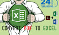 convert pdf to excel