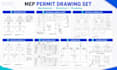 do architectural electrical drawings, mep plans, plumbing, hvac for permit