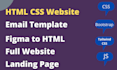 create responsive website HTML CSS javascript or bootstrap website