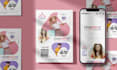 design a creative and professional flyer plus social posts
