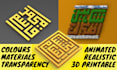 design 3d kufi calligraphy logo