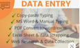 data entry and copy paste and web research and excel data
