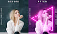 do amazing glow effect, neon light effect or photo manipulation