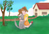 illustrate a childrens book handmade page in warm storybook style