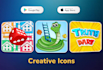 create modern game icon, app icon design and logo design