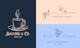 do minimalist botanical boho custom hand drawn logo design