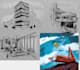architectural digital sketches and landscape illustrations