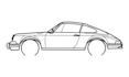 create car silhouette for metal art and laser cutting