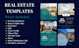 provide real estate templates editable in canva
