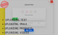 upload the content for your websites