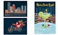 design a custom flat style christmas illustration