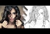 transform photos into pencil and watercolor drawing