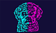 draw your pet into an neon style potrait