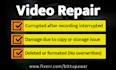 repair video mp4, mov, dat, mdt, rsv or mxf or any video