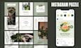 design themed instagram puzzle posts grid and story