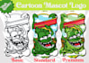 design cartoon cannabis weed trippy style