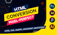 convert PSD to HTML, xd to HTML, figma to HTML with bootstrap