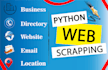 do web scraping, data mining, python web scraper