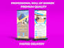 do a roll up, retractable, pop up and roller banner designs