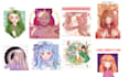 do digital art commission in anime or manga style with free simple icon