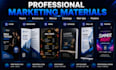 design professional flyers, brochures, posters and print materials