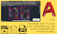 do drafting from pictures, pdfs or old sketches of  2d floor plans