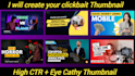 design highly clickbait thumbnail within 24hrs