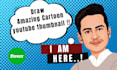draw miniature, podcast, or cartoon youtube thumbnail