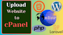 upload website to cpanel