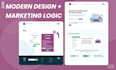 design a high converting marketing landing page in figma