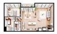 3d architectural floor plan rendering