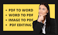 convert files from pdf to excel, word or vice versa