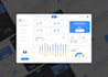create a clean admin dashboard design