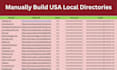 manually build 300 USA local citations and business directories for gmb ranking