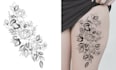 do floral and minimalist tattoo design