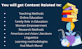 write SEO optimized content on teaching, and education