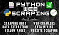 build data scraper, web scraper, web crawler, in python