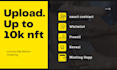 create nft website with low gas fee smart contract and deploy a mint dapp