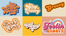 create retro vintage typography logo for your brand