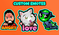 create professional and amazing twitch emotes