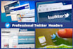 design a professional twitter header cover banners