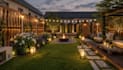 design modern landscape, backyard and garden with 3d rendering