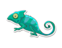 do good looking creative chameleon  logo with free source fil