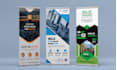 design roll up banner, door hanger, rack card, pull up, book cover, pop up, sign