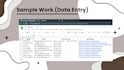 do data entry and web research